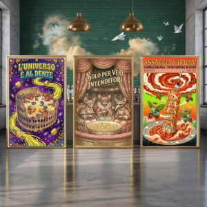 Cats Eating Pasta at Opera